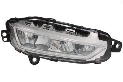 Proiector ceata dreapta (LED, rama argintie; cu iluminare curba) 24V potrivit VOLVO FH III 02.20