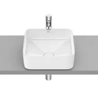 Lavoar patrat Roca Inspira A327532000, 370 x 370 mm, montare pe blat, Alb
