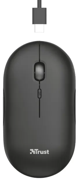 Mouse Trust - Puck, wireless, negru
