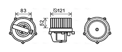Ventilator habitaclu potrivit VW CALIFORNIA T4 CAMPER, TRANSPORTER T4 1.8-2.8 09.90-06.03