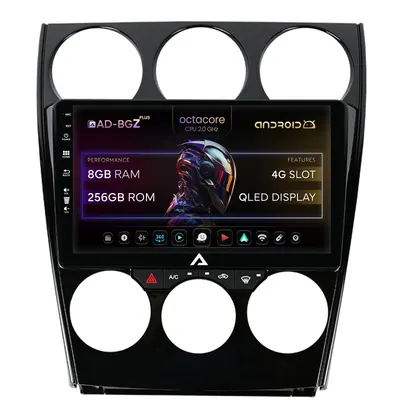 Navigatie Mazda 6 (2002-2008), Android, Z-Octacore 8GB RAM + 256GB ROM, 9 Inch - AD-BGZ9008+AD-BGRKIT321