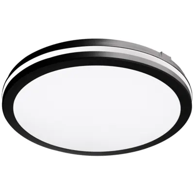 Corp de iluminat pt. tavan, temp de culoare reglabila, negru 230V,50Hz,30W, 3000lm, 3000K/4000K/6500K, IP65,D=300mm,EEI=F