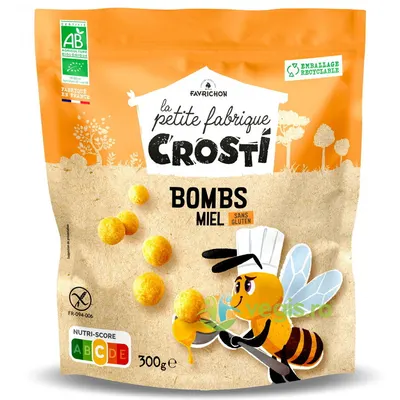 Bilute Expandate pentru Copii cu Miere fara Gluten Ecologice/Bio 300g