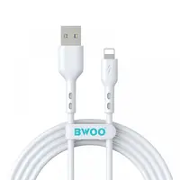 Cablu Date si Incarcare USB-A - Lightning BWOO BO-X172L-2M, 15W, 2m, Alb