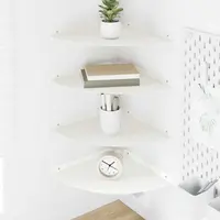 vidaXL Raft Suspendat pentru Colț 4 buc. Alb 30 x 30 x 2 cm