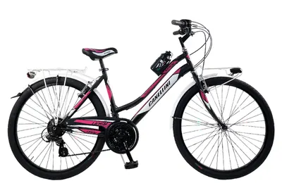 Bicicletă pentru fete Canellini LINCY 26" - Negru/Fucsia