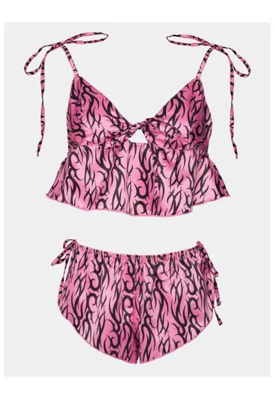 Pijama dama - 302999583 - Poliester - Roz - Roz