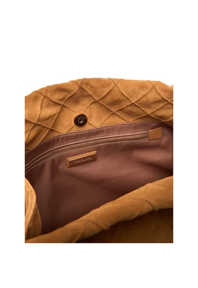 Geanta dama Fleming Suede - culoare Chicory Brown - 200