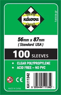 Protectoare pentru carduri Kaissa Sleeves 56 x 87 mm (Standard USA) - 100 buc.