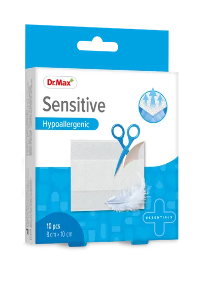 Dr. Max Plasturi sensitive sterili 8 x 10cm, 10 bucati