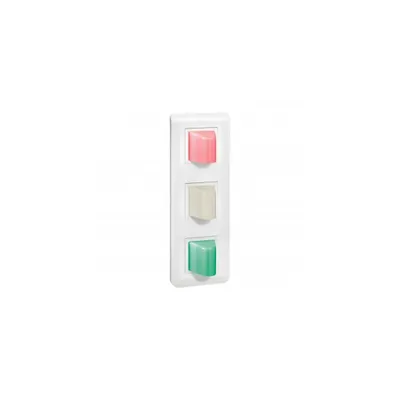 Corridor light unit 3 indicators Mosaic pentru BUS SCS nurse call - alb supplied cu plate