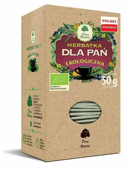 Ceai bio din plante pentru femei, 25 pliculețe filtrante, Dary Natury