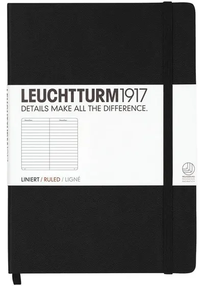 Agenda Leuchtturm1917 Notebook Medium A5 - Neagra, pagini punctate