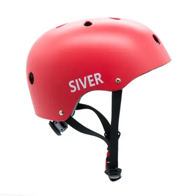Cască de bicicletă reglabilă SIVER mărime M roșu