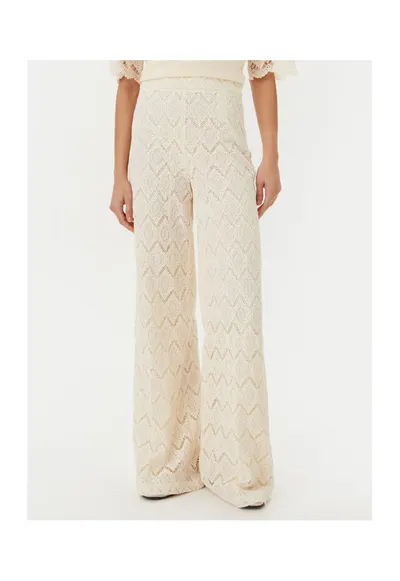Pantaloni eleganti pentru dama bej - stofa