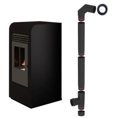 SOBA PE PELETI 2.5-9.5 KW - GIADA CARBON + piese racordare