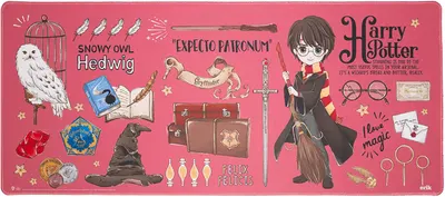 Mouse pad pentru gaming Erik - Harry Potter, XL, moale, roz