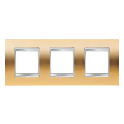 Placa ornament CProiector HORUS LUX international - IN METALLISED TECHNOPOLYMER - 2+2+2 modul HORIZONTAL - GOLD - CProiector HORUS