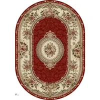 Covor Oval, 80 x 150 cm, Rosu, Lotos 571