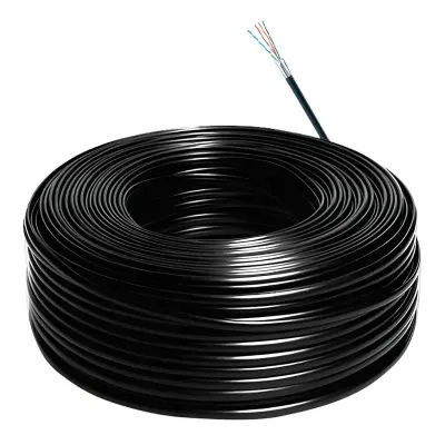 Cablu de retea exterior 10m robust Hikvision CAT5e UTP cupru 0.5mm negru DS-1LN5EO-UU/E-10