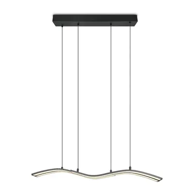 Lustră negru-mat LED cu control prin telecomandă/cu intensitate reglabilă din metal Spider – Trio Select