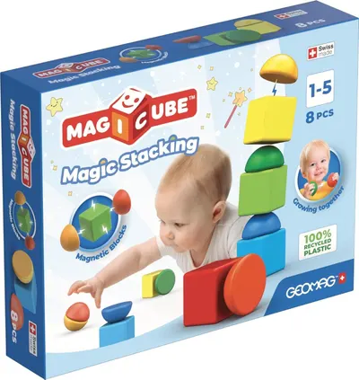 Constructor magnetic Geomag - Cub magic, 8 piese