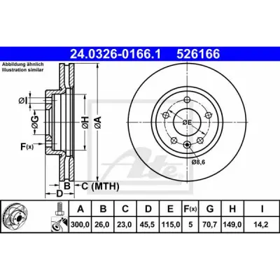 Disc frana ATE 24.0326-0166.1