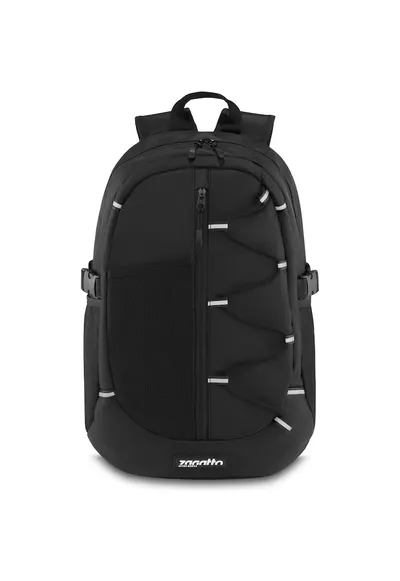 Rucsac - ® - Negru - 30x16x43 cm - Impermeabil - Unisex - Elemente reflectorizante - Curele de compresie - Ideal pentru caltorie - scoala - plimbari urbane - ZG918