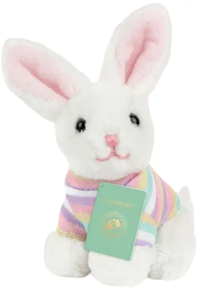 Jucărie de pluș Studio Pets - Bunny BunBun cu servieta, pașaport și autocolante, 8 cm