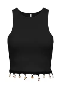 Top dama 15325019 - Bumbac organic - Negru - Negru