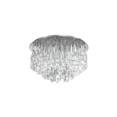 Plafoniera Majestic, 10 becuri, dulie G9, D:600 mm, H:360 mm, Transparent
