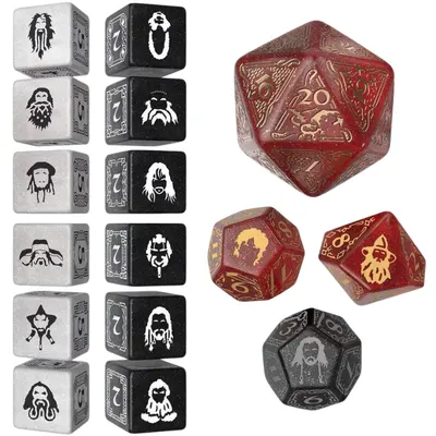 Set de zaruri Q-Workshop - The Hobbit TCG Dice Set: Ember Hearth (16 buc.)