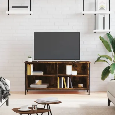 vidaXL Comodă TV, stejar fumuriu, 100x40x50 cm, lemn prelucrat