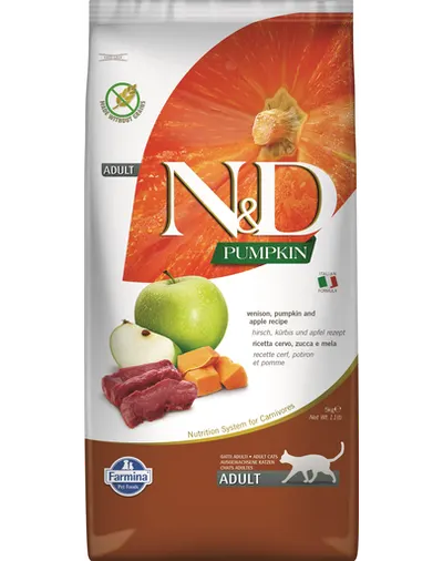 FARMINA N&D Pumpkin Cat Adult Hrana pisici, cu vanat si mere 5 kg