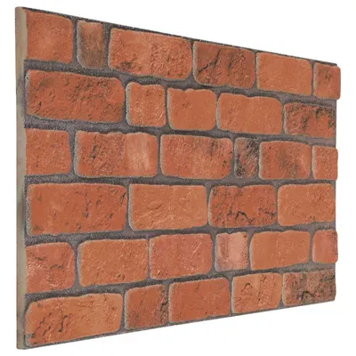 vidaXL Panouri de perete 10 buc. 100 x 50 cm Terracota Spumă EPS