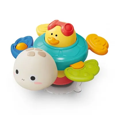 Jucărie senzorială pentru bebeluși cu ventuză Babyono - Turtle