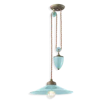 Lampa Suspendata Sospensione D.35 / Rise and Fall Pendant D.35 Retro Colors Finish Azz - Azzurro C1632