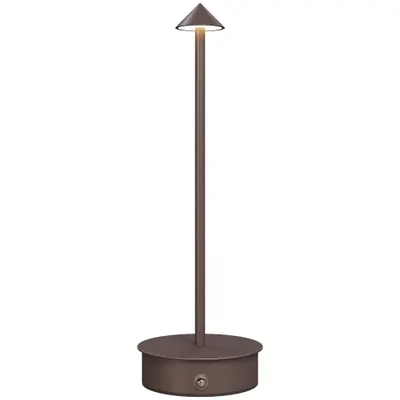 HOMCOM Lampă de Masă Reîncărcabilă cu USB, Lampă Fără Fir cu Temperatura Culorii Reglabilă 3000K/4500K/6500K, Control Touch, Autonomie 4-8 Ore, Cafea | Aosom Romania