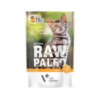 Hrana umeda pentru pisici, RAW PALEO KITTEN, carne de curcan, 100 g