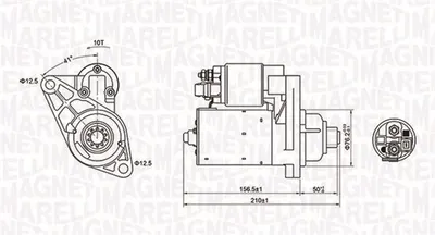 Electromotor (12v, 1,1kw) Potrivit Audi A2, A3; Seat Cordoba, Ibiza Iii; Skoda Fabia I; Vw Bora, Bora I, Golf Iv, Lupo I, Polo 1.2-1.9d 09.96-11.09