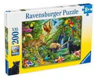 Puzzle Ravensburger din 200 XXL de piese - Animale in jungla