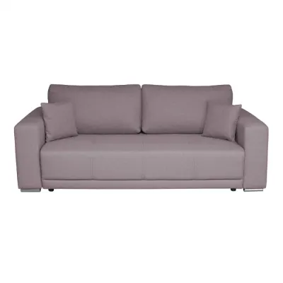 Canapea BERNA B extensibila, 3 locuri, cu arcuri si lada depozitare, gri maroniu, 238x108x77 cm