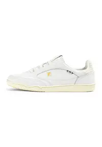 Pantofi sport low-cut de piele Slantshot - Alb/Galben