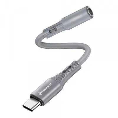Adaptor Audio USB-C - 3.5mm Techsuit AC1 SoundFlex, Gri