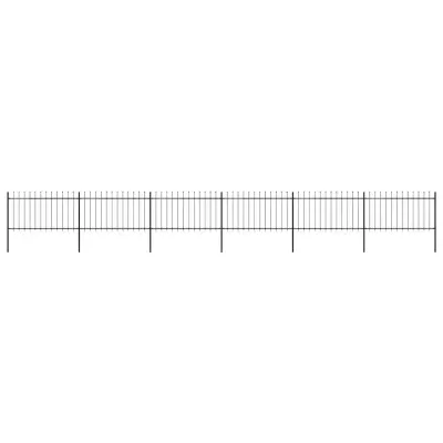 vidaXL Gard de grădină cu vârf tip suliță din oțel 1005x100 cm, negru