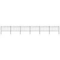 vidaXL Gard de grădină cu vârf tip suliță din oțel 1005x100 cm, negru