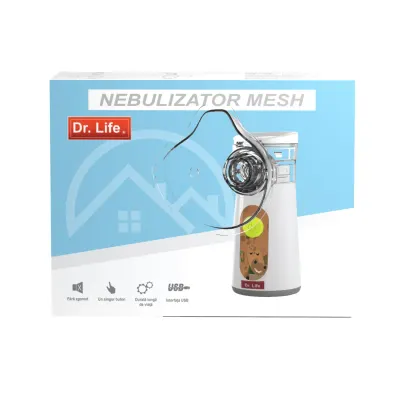 Dr. Life Mini Nebulizator Portabil Ultrasonic cu Tehnologie Mesh