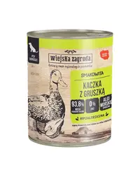 WIEJSKA ZAGRODA Rață cu pară, hrană umedă pentru câini 6x800 g