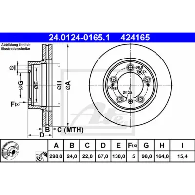 Disc frana ATE 24.0124-0165.1