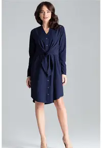 Rochie mini dama Odo L031 albastru inchis - Albastru inchis